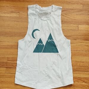 ZYIA White Muscle Tank Top Size Small